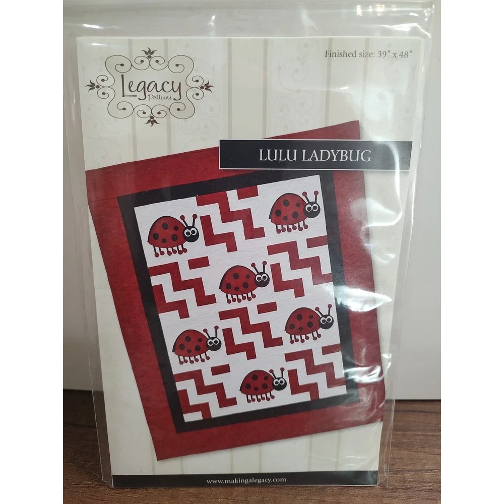 LuLu Ladybug Baby Quilt Pattern Applique Legacy 39 x 48